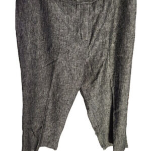 72. Jessica Heathered Grey Linen/Ramie Capris size 12
